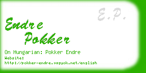 endre pokker business card